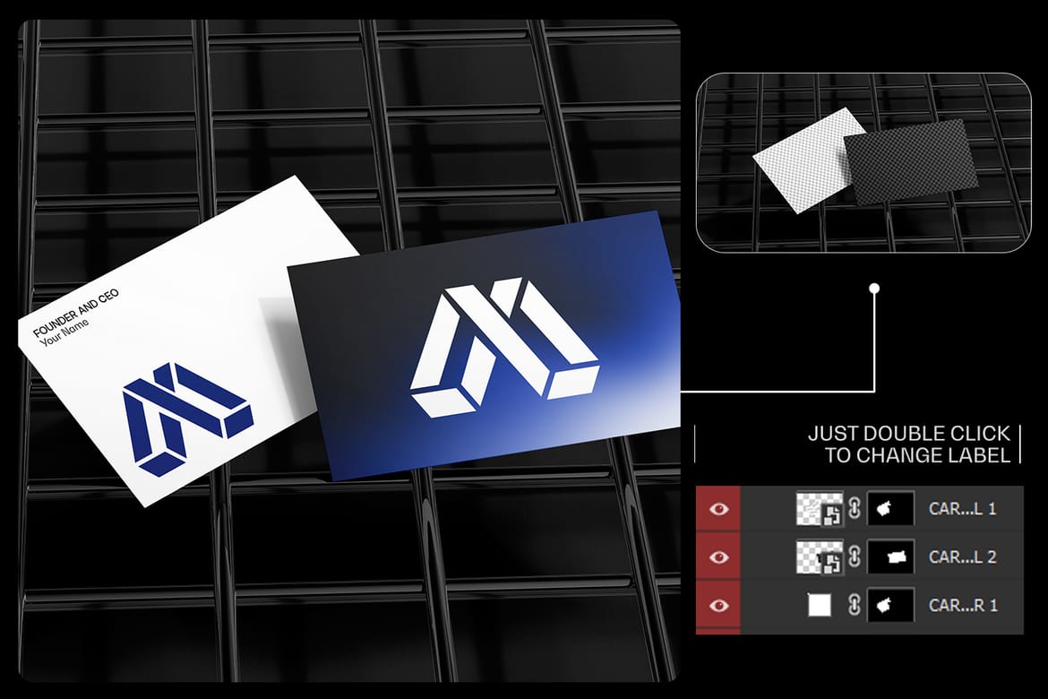 Corporate Business Card Mockup