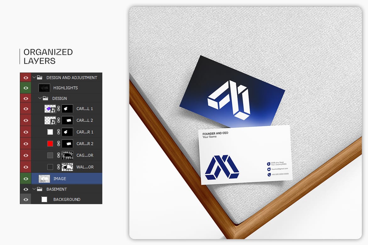 Corporate Business Card Mockup