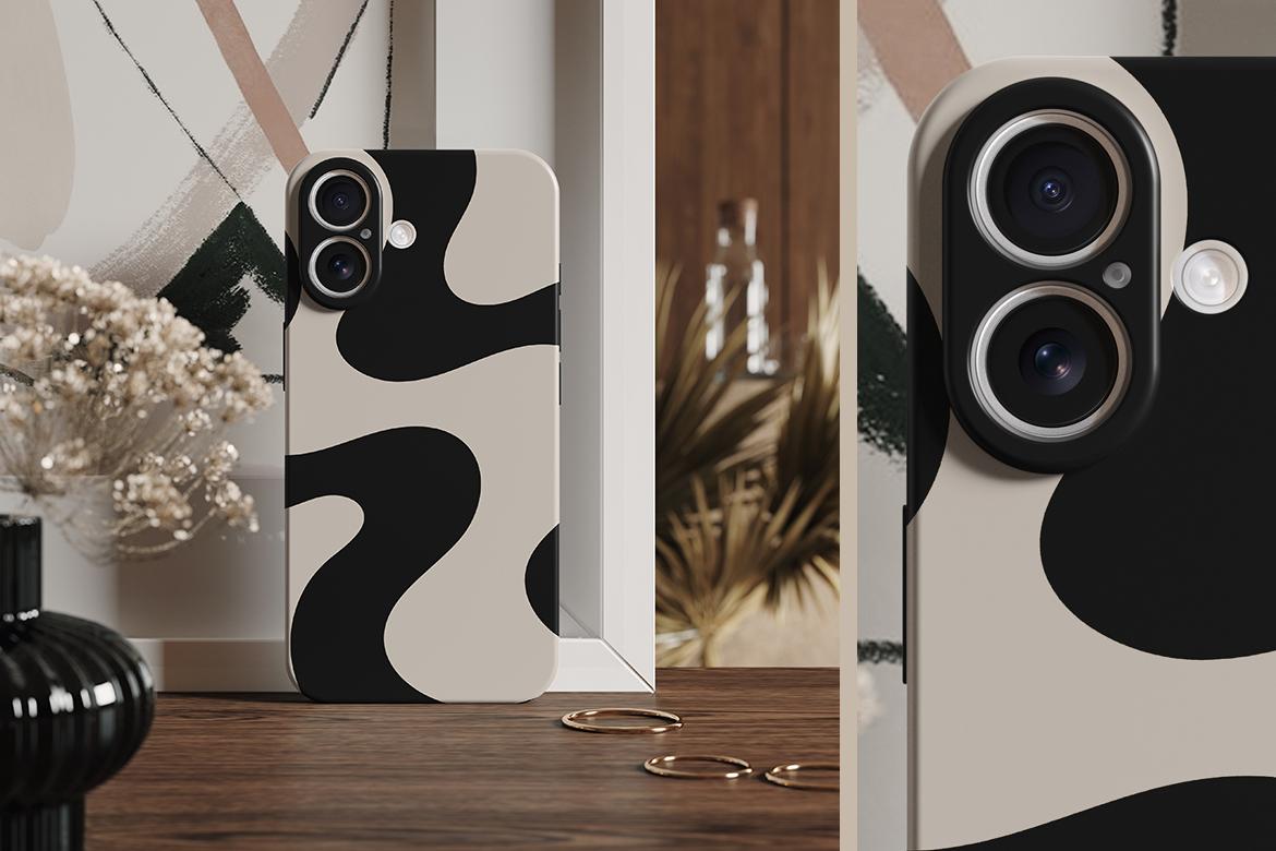 Smartphone in Protective Case Mockup