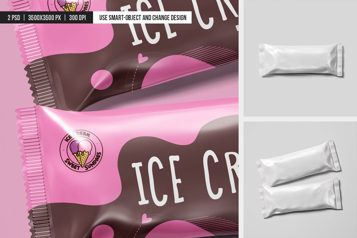 Ice Cream Packaging Mockup