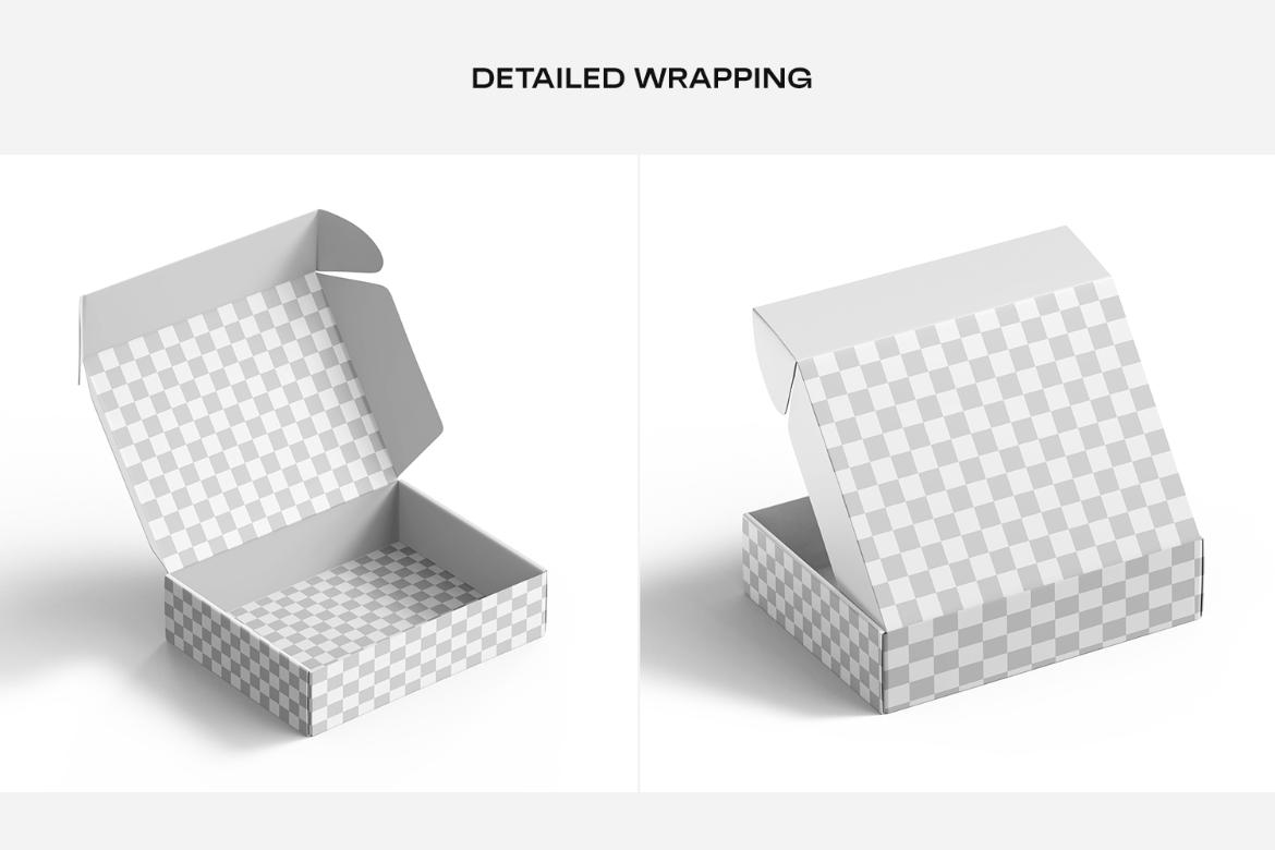 Cardboard Shipping Mailer Box Mockup
