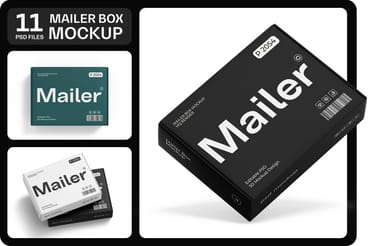 Cardboard Shipping Mailer Box Mockup