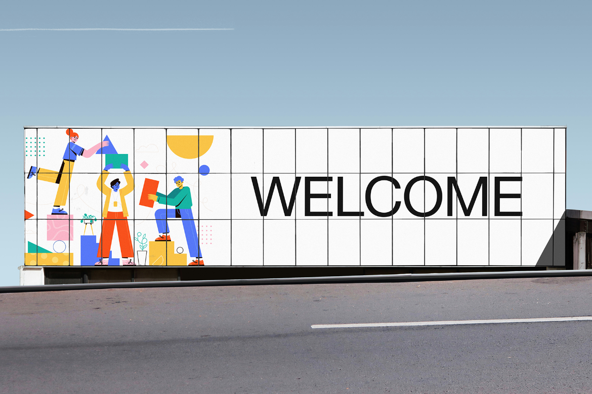Shopping Mall Branding Mockup