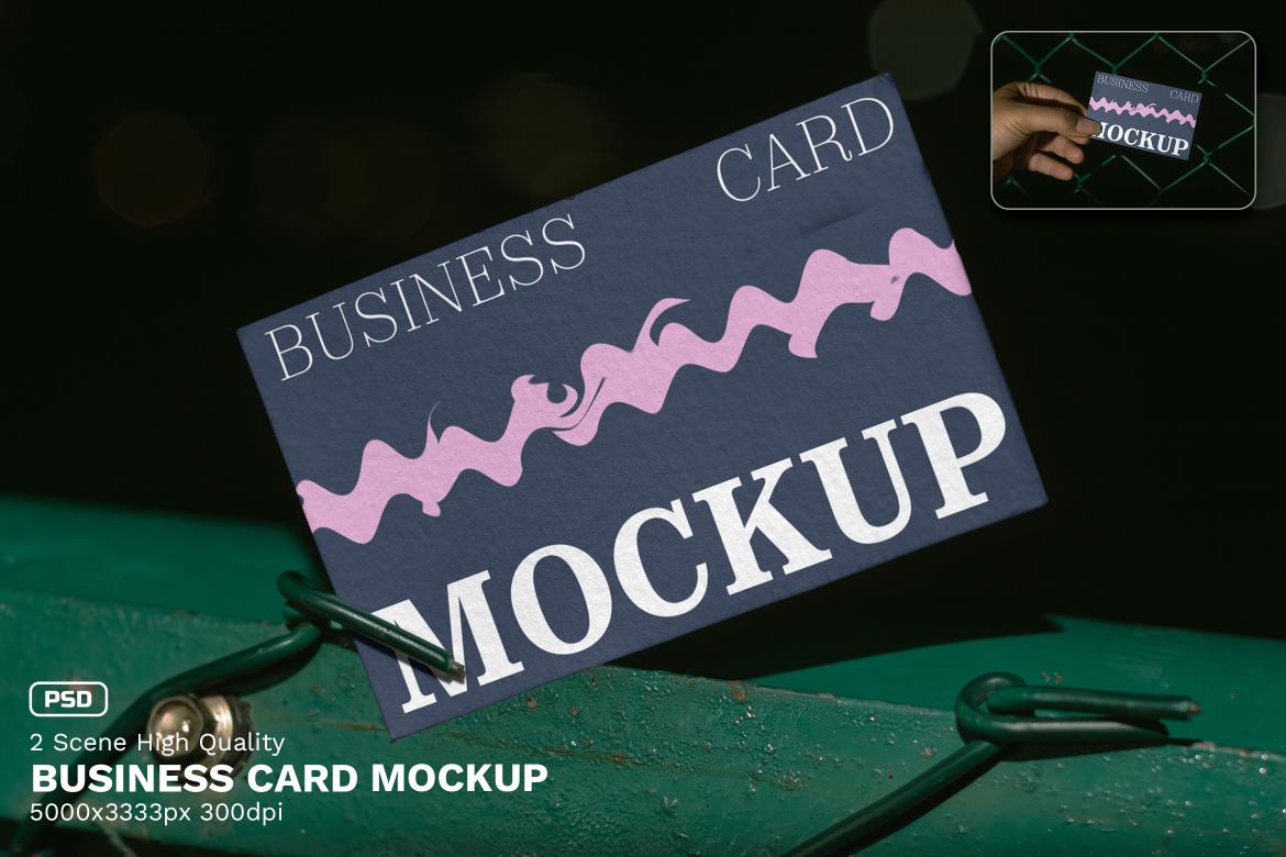 2 Realistic Scene High Quality Business Card Mockup - VOL 1