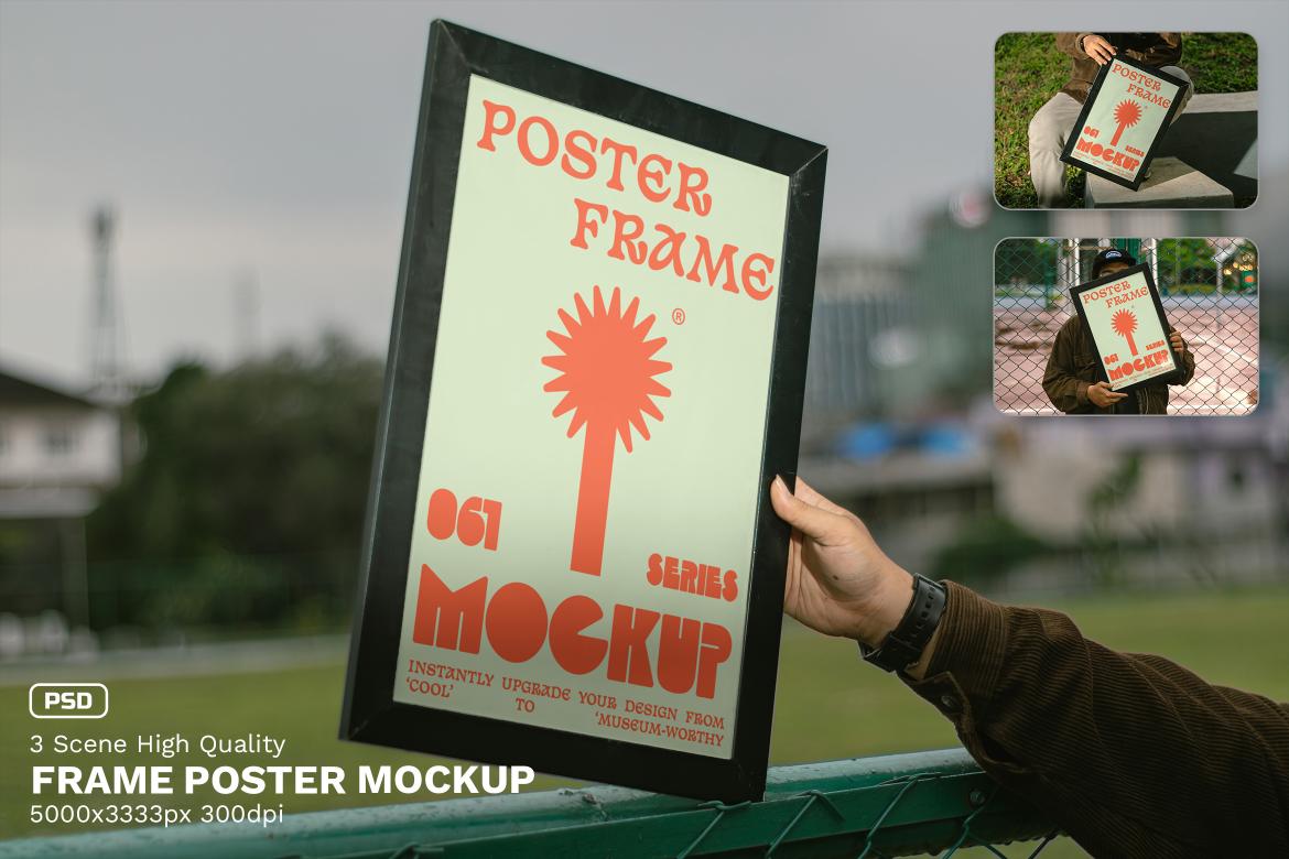 3 Realistic Scene High Quality Frame Poster Mockup - VOL 1