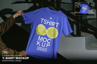 2 Realistic Scene High Quality T-Shirt Mockup - VOL 1