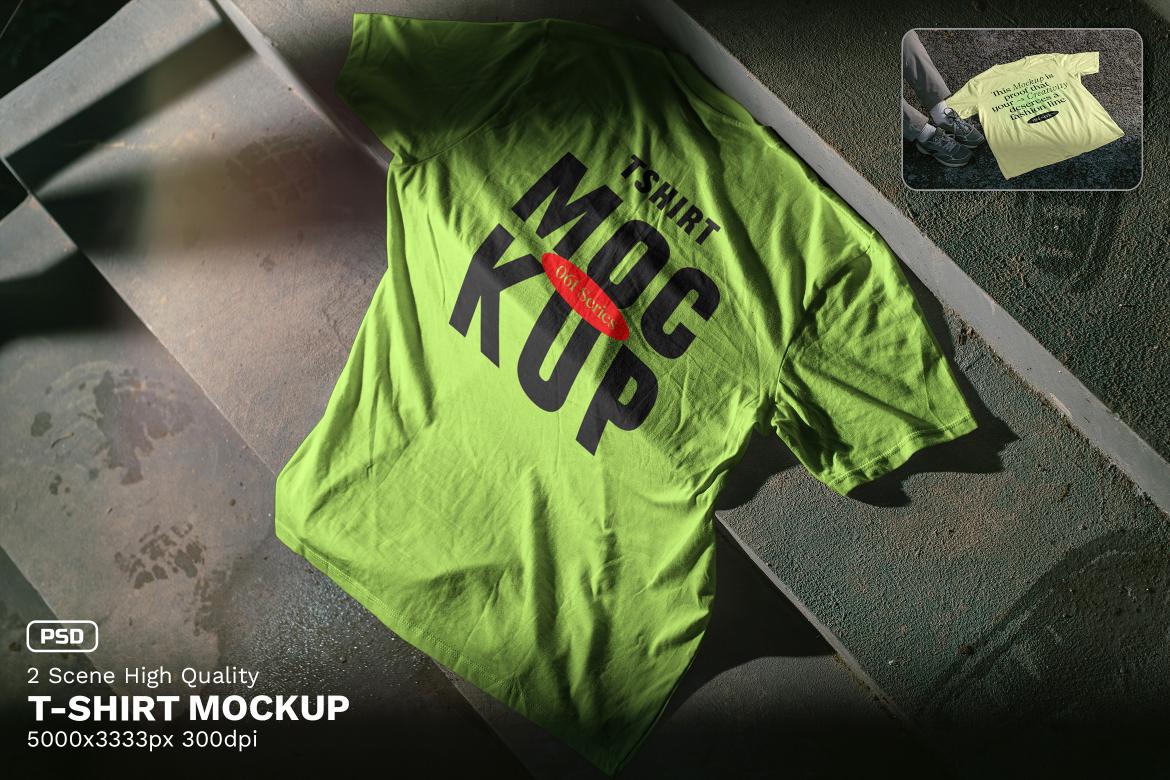 2 Realistic Scene High Quality T-Shirt Mockup - VOL 3
