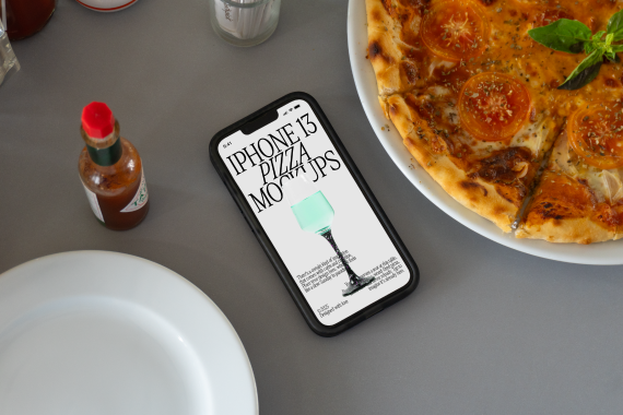 iPhone Pizza Mockup Set