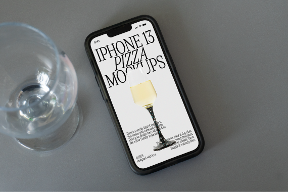 iPhone Pizza Mockup Set