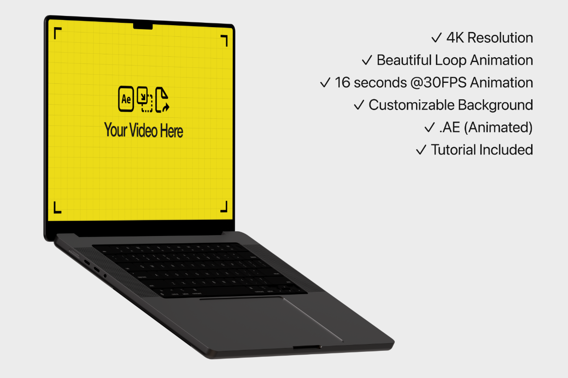 MacBook Pro Animated Loop Mockup