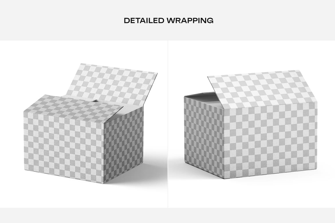 Kraft Carton Packaging Box Mockup