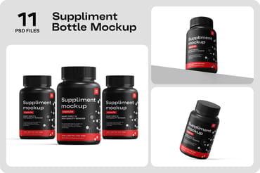 Medical Supplement Bottle Mockup
