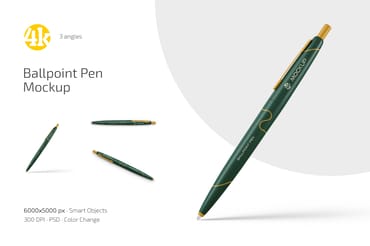 Ballpoint Pen Mockup Set