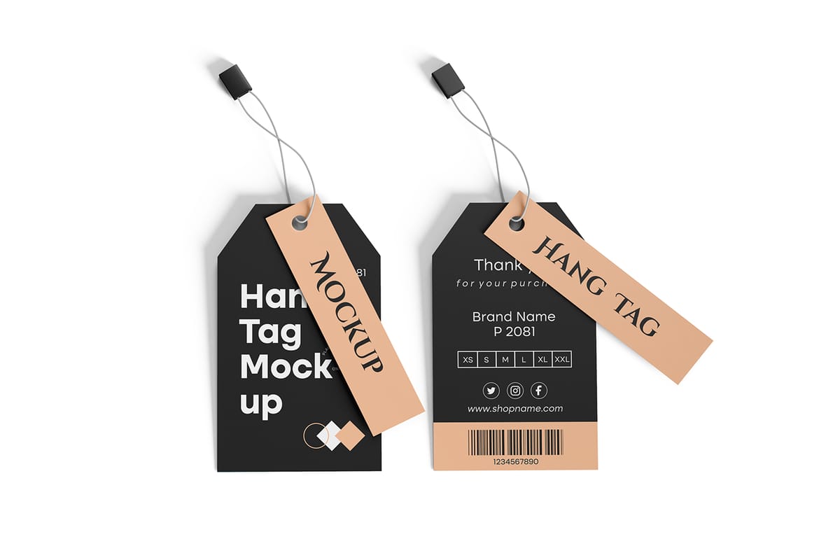 Clothing Hang Tag Mockup