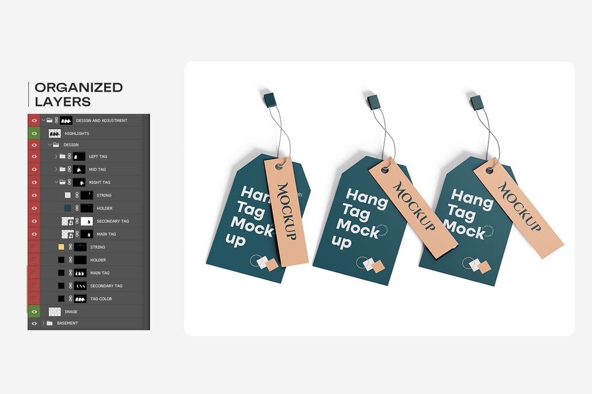 Clothing Hang Tag Mockup