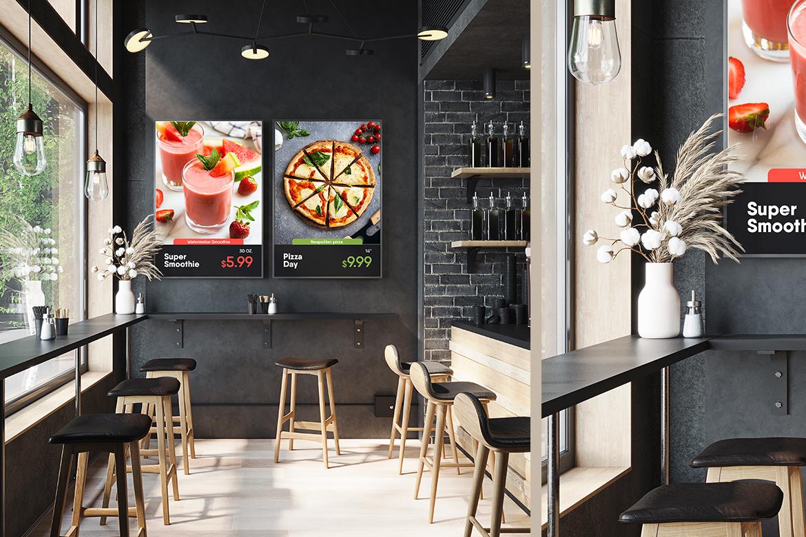 Digital Menu Board Mockup