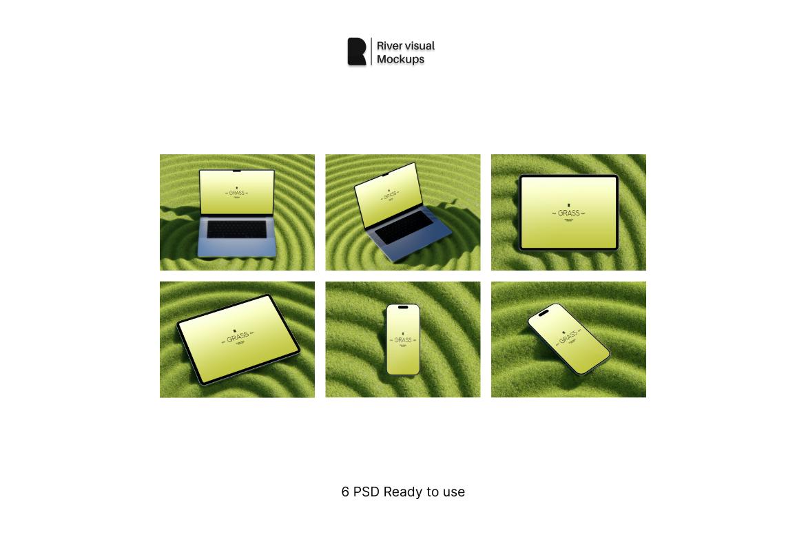 Device Mockup Touch The Grass Series Bundle