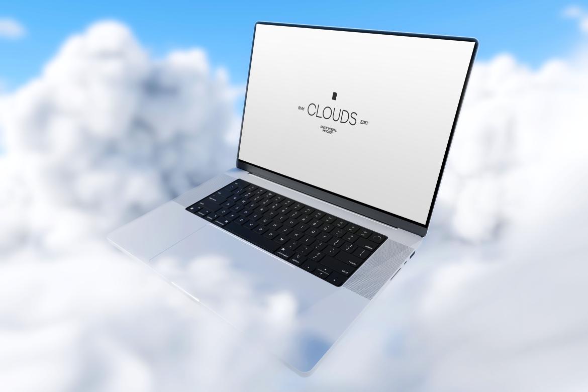 Macbook Pro Clouds Series Free Mockup