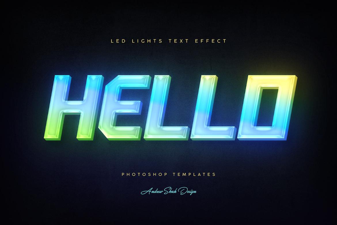 Led Lights Text Effects