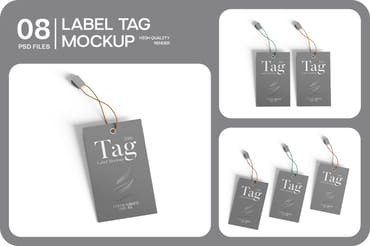 Hanging Tag Mockup Set