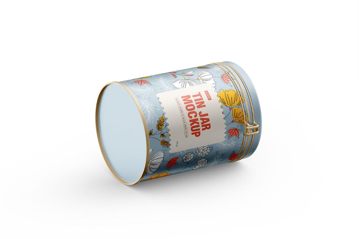 Tin Jar With Locking Lid Mockup
