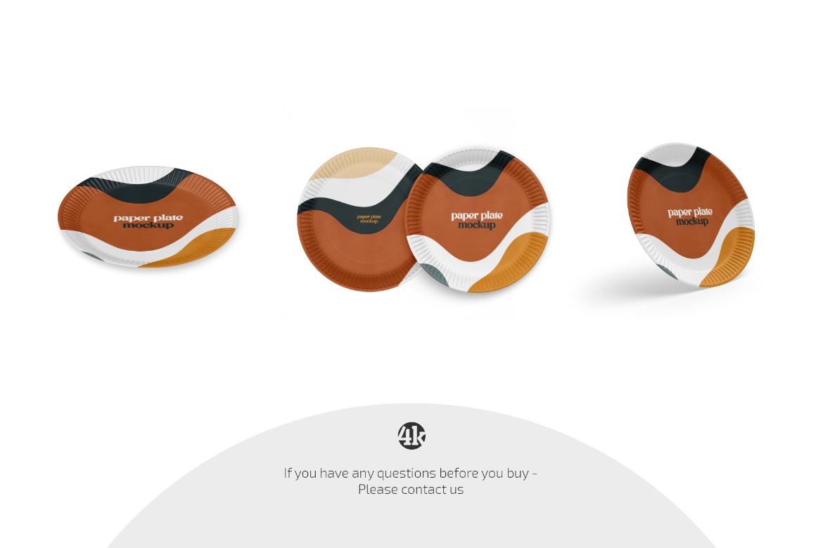 Paper Plate Mockup Set