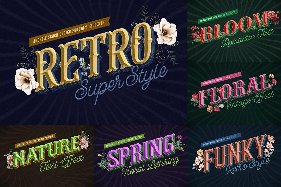 Retro Lettering Text Effect