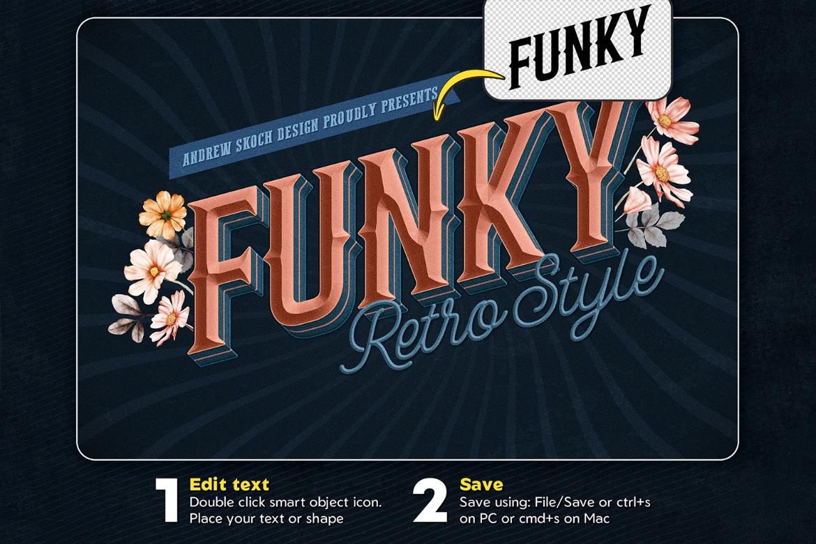 Retro Lettering Text Effect