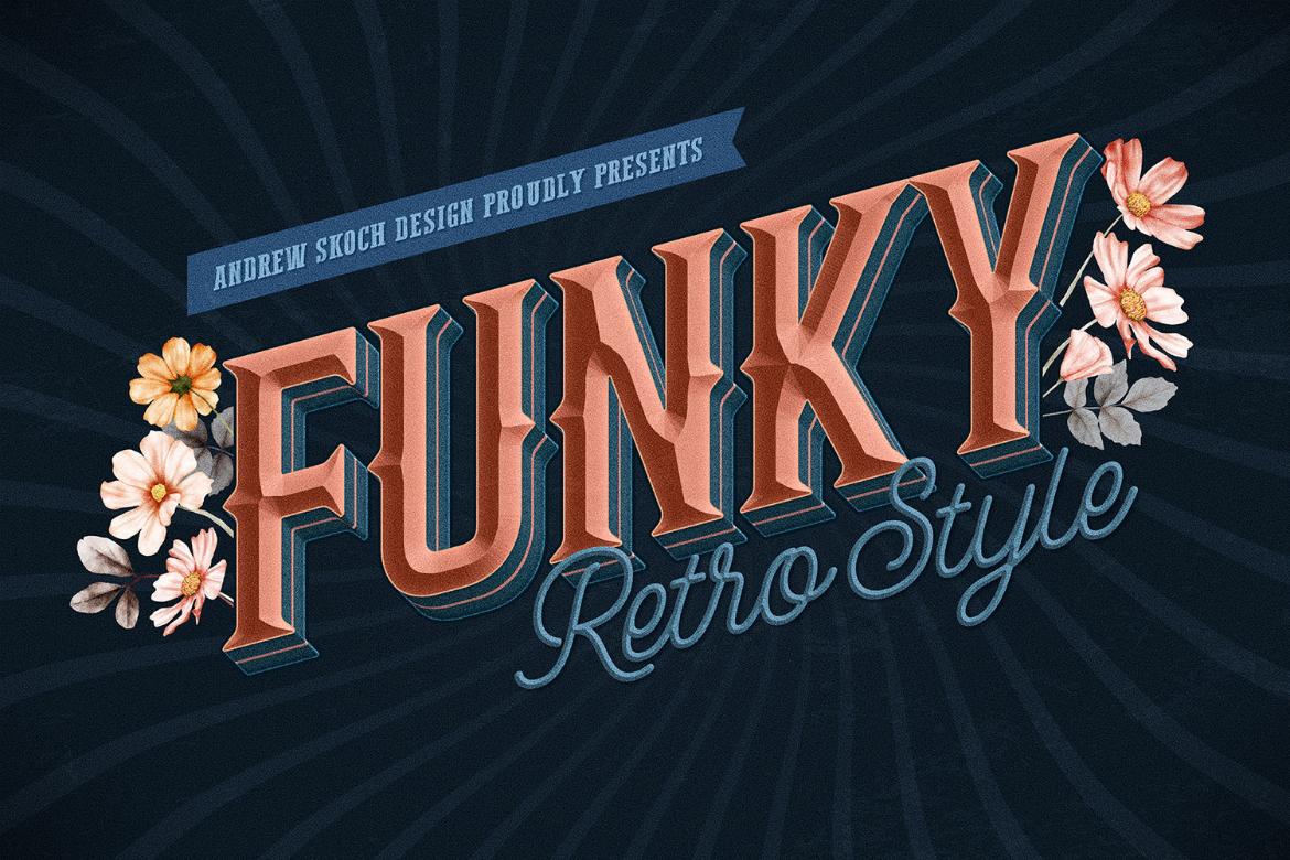 Retro Lettering Text Effect