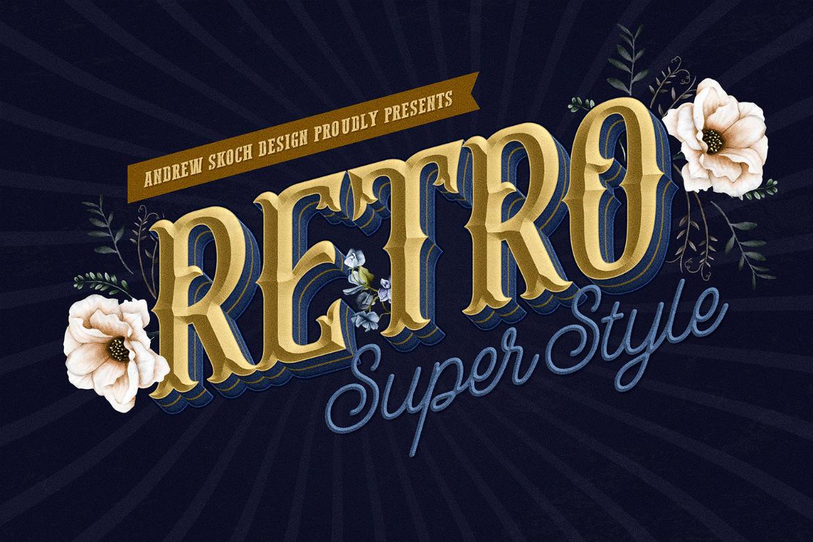Retro Lettering Text Effect