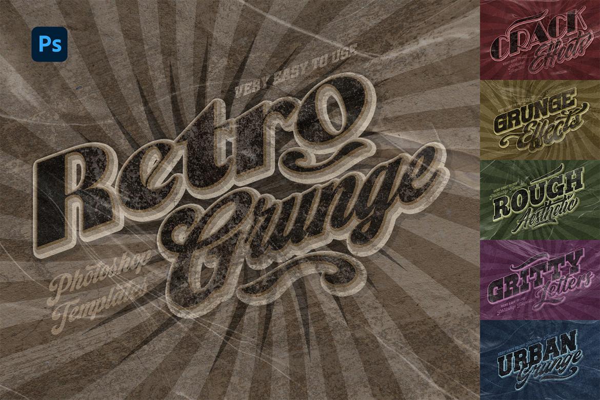 Retro Grunge Text Effects