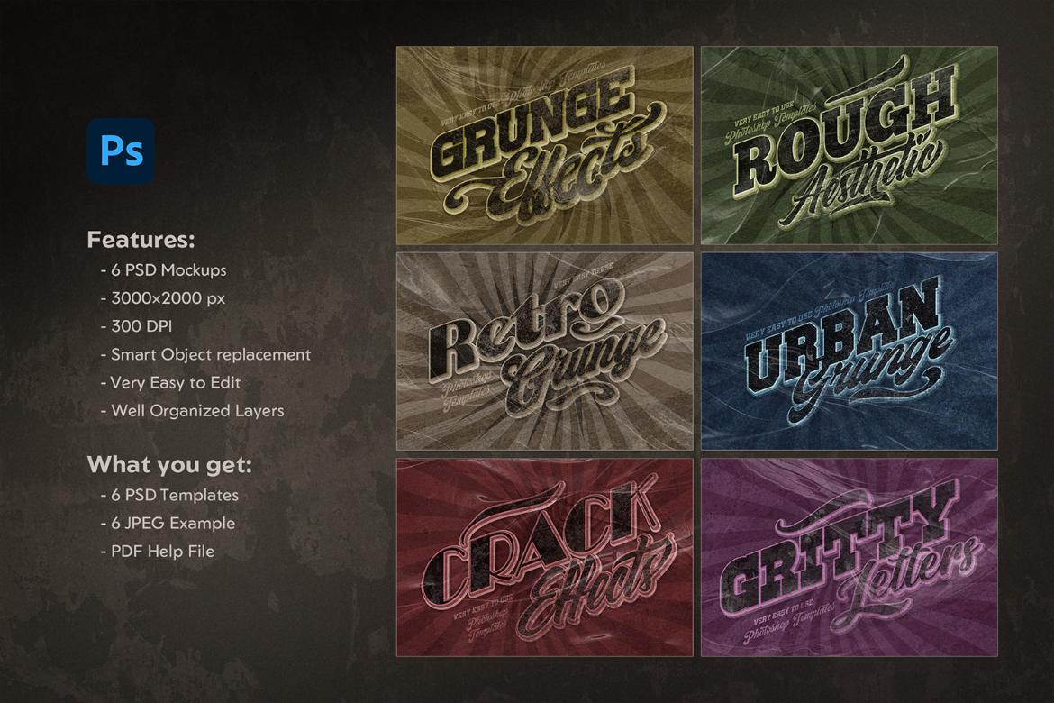 Retro Grunge Text Effects