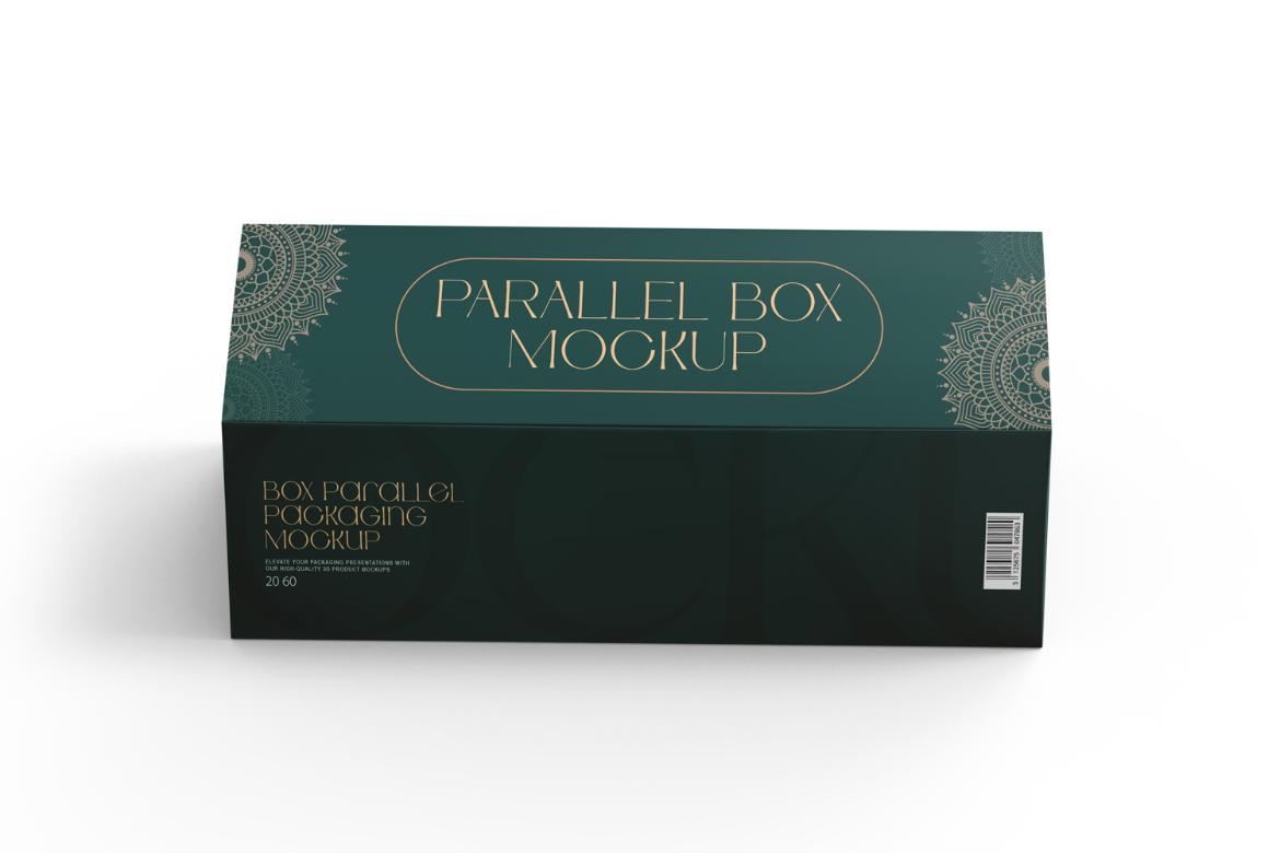 Wide Rectangle Package Box Mockup