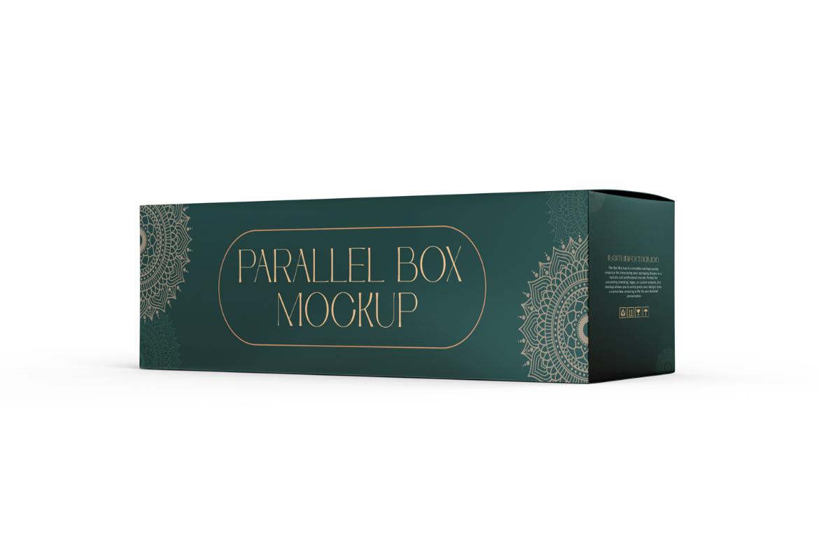 Wide Rectangle Package Box Mockup
