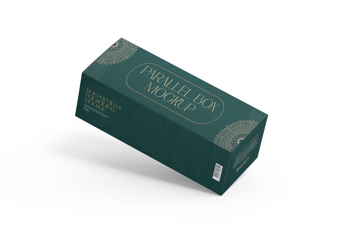Wide Rectangle Package Box Mockup
