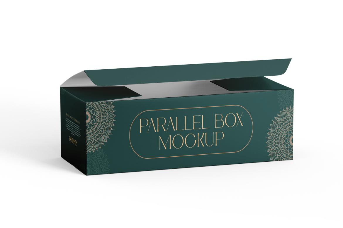 Wide Rectangle Package Box Mockup