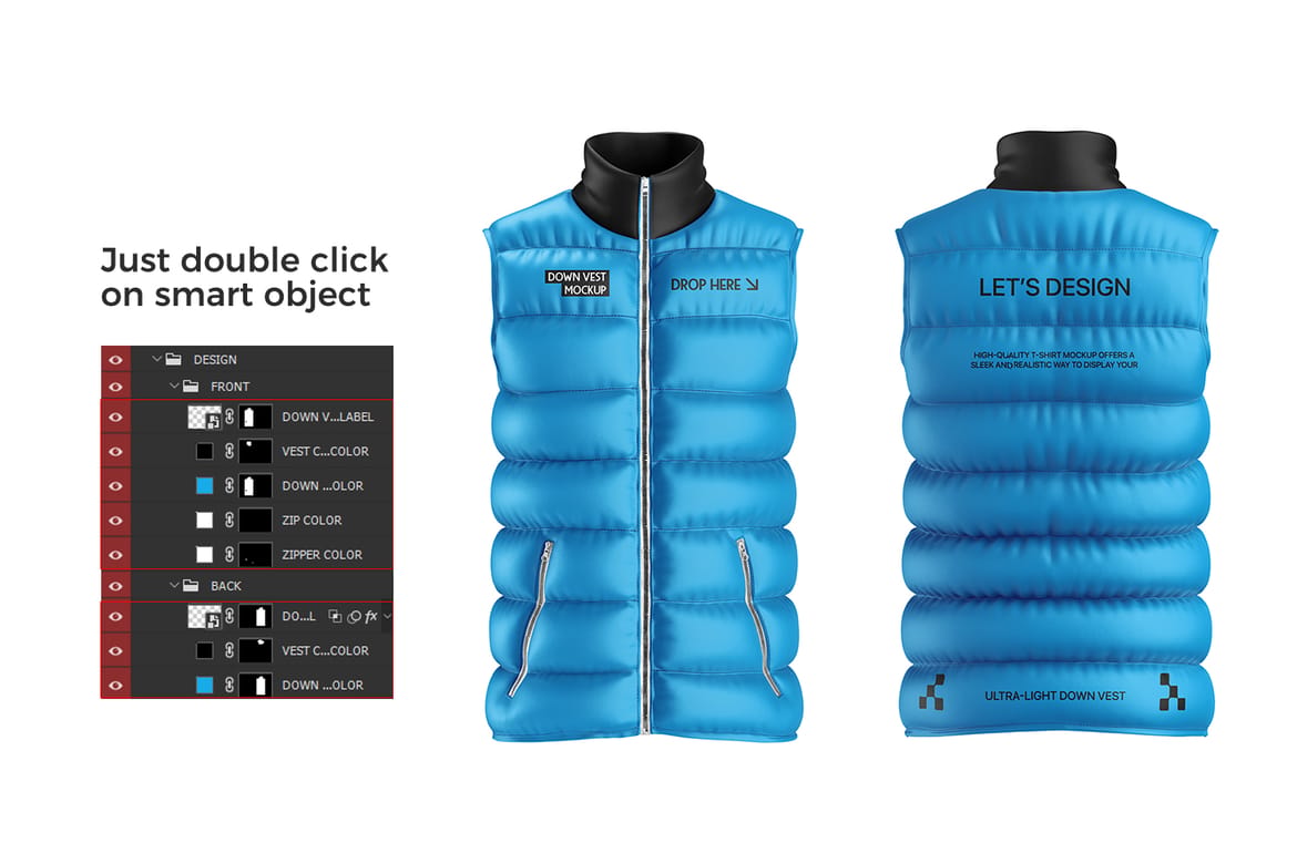 Down Vest Mockup Set