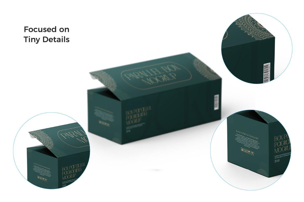 Wide Rectangle Package Box Mockup
