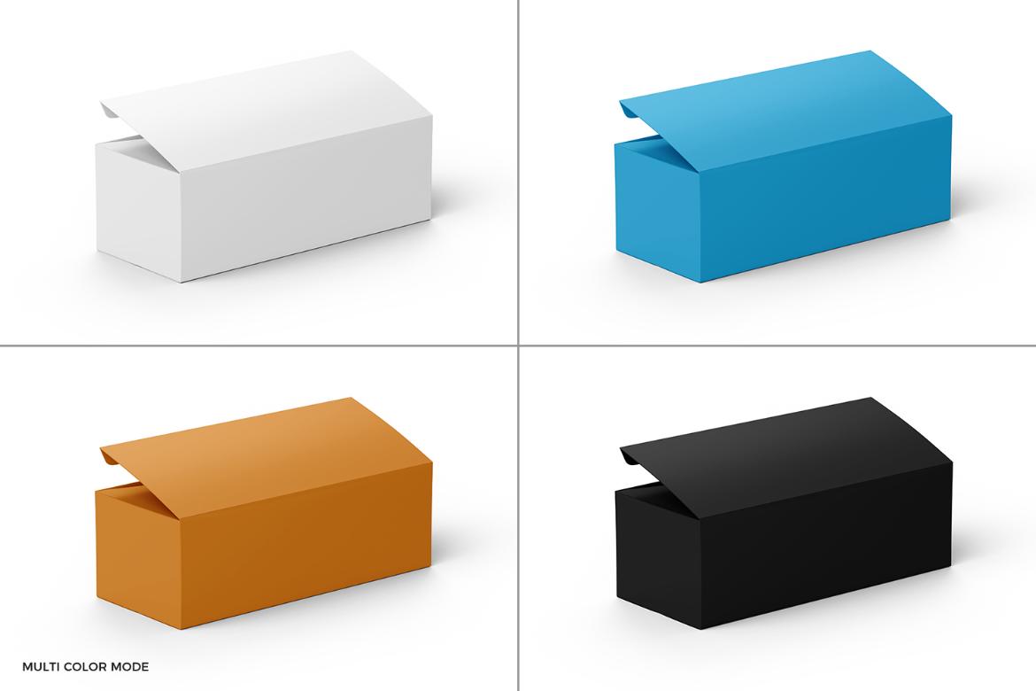 Wide Rectangle Package Box Mockup