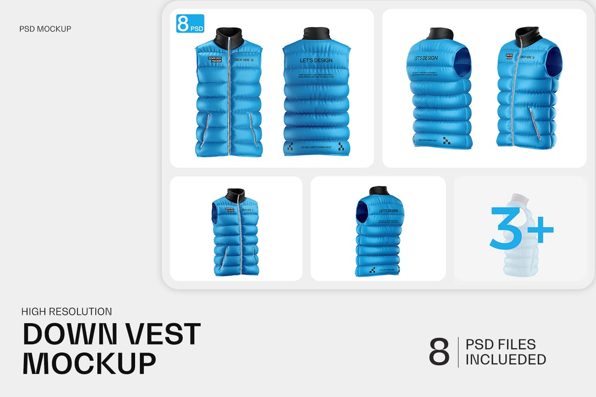 Down Vest Mockup Set