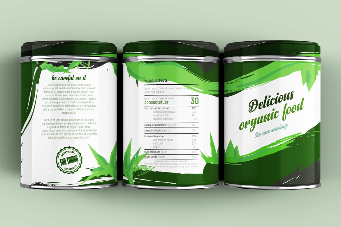 Aluminium Tin Can Mockup