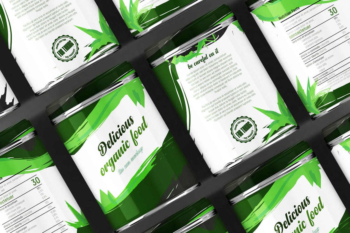 Aluminium Tin Can Mockup