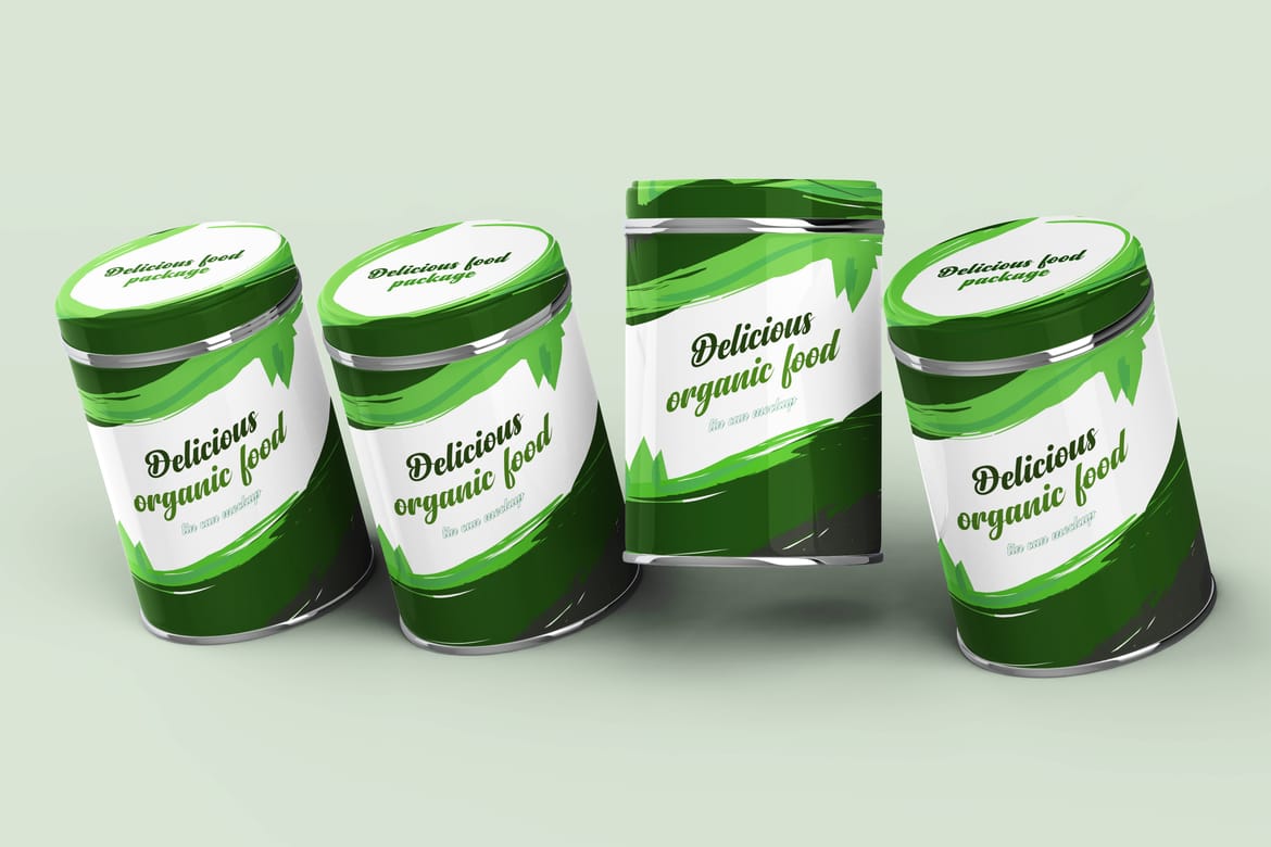 Aluminium Tin Can Mockup