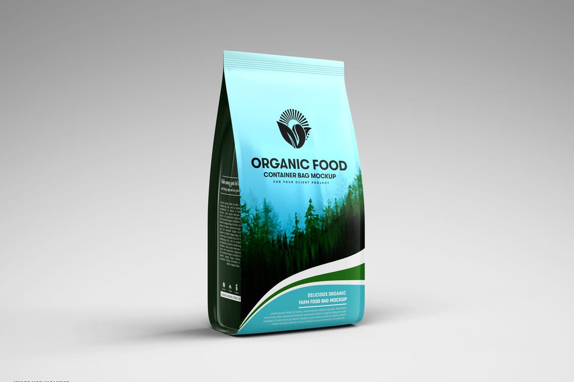 Plastic Food Packaging Pouch Bag Mockup