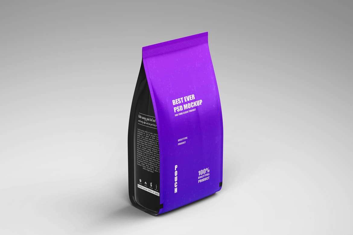 Plastic Food Packaging Pouch Bag Mockup