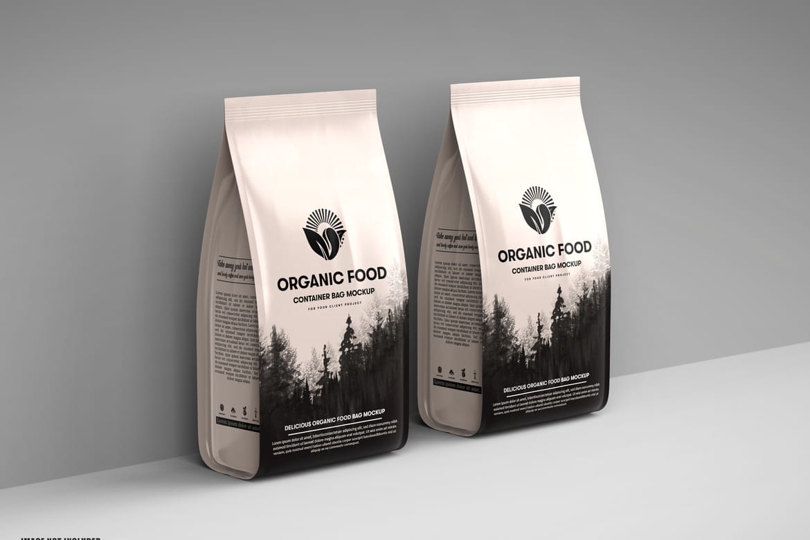 Plastic Food Packaging Pouch Bag Mockup