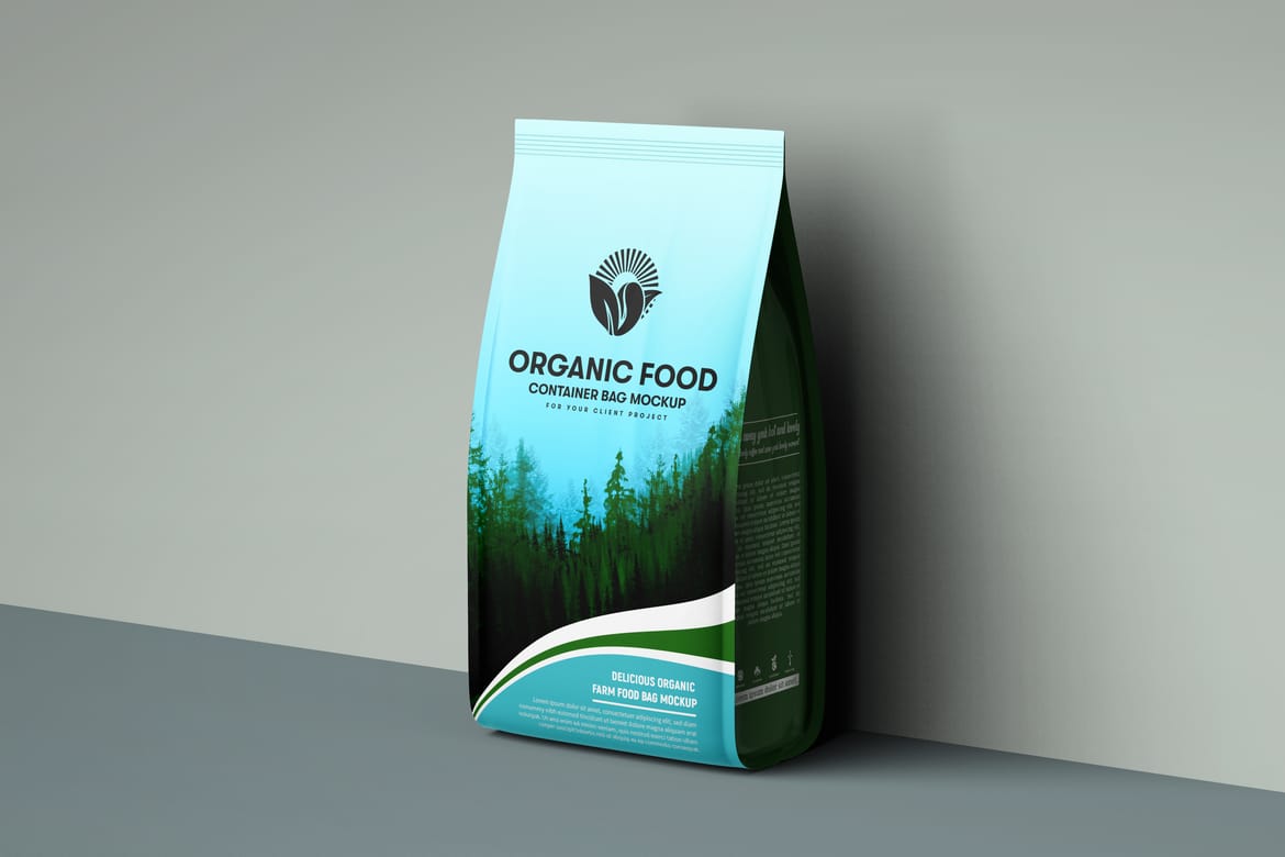 Plastic Food Packaging Pouch Bag Mockup