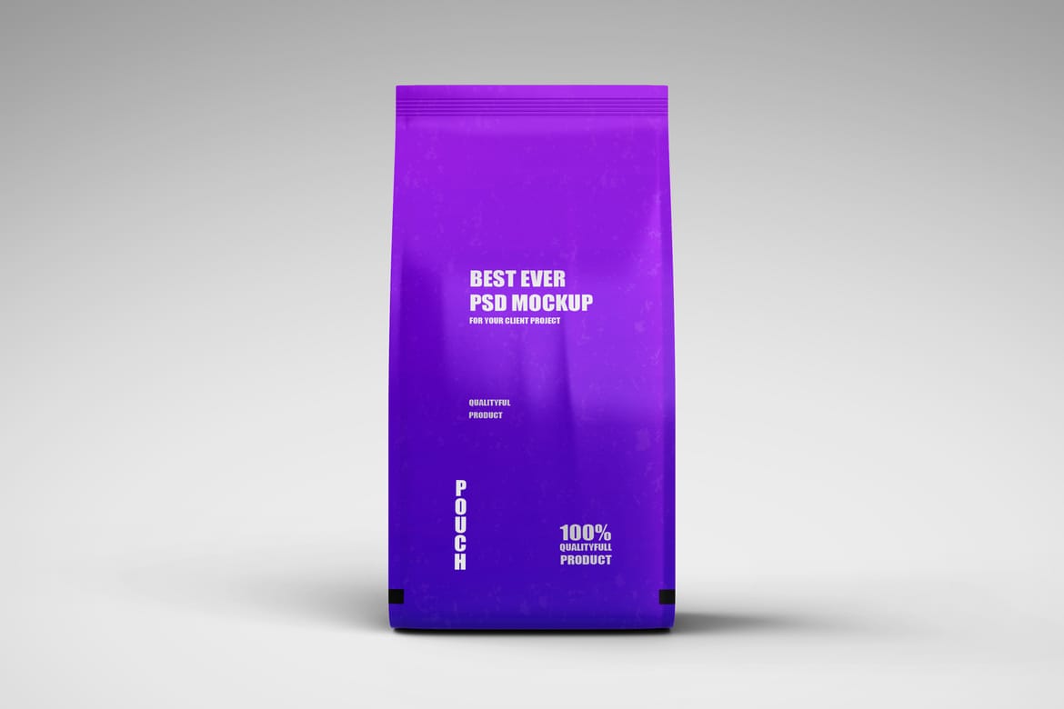 Plastic Food Packaging Pouch Bag Mockup