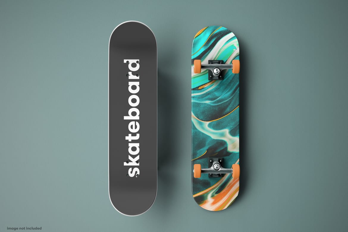 Realistic Skateboard Mockup