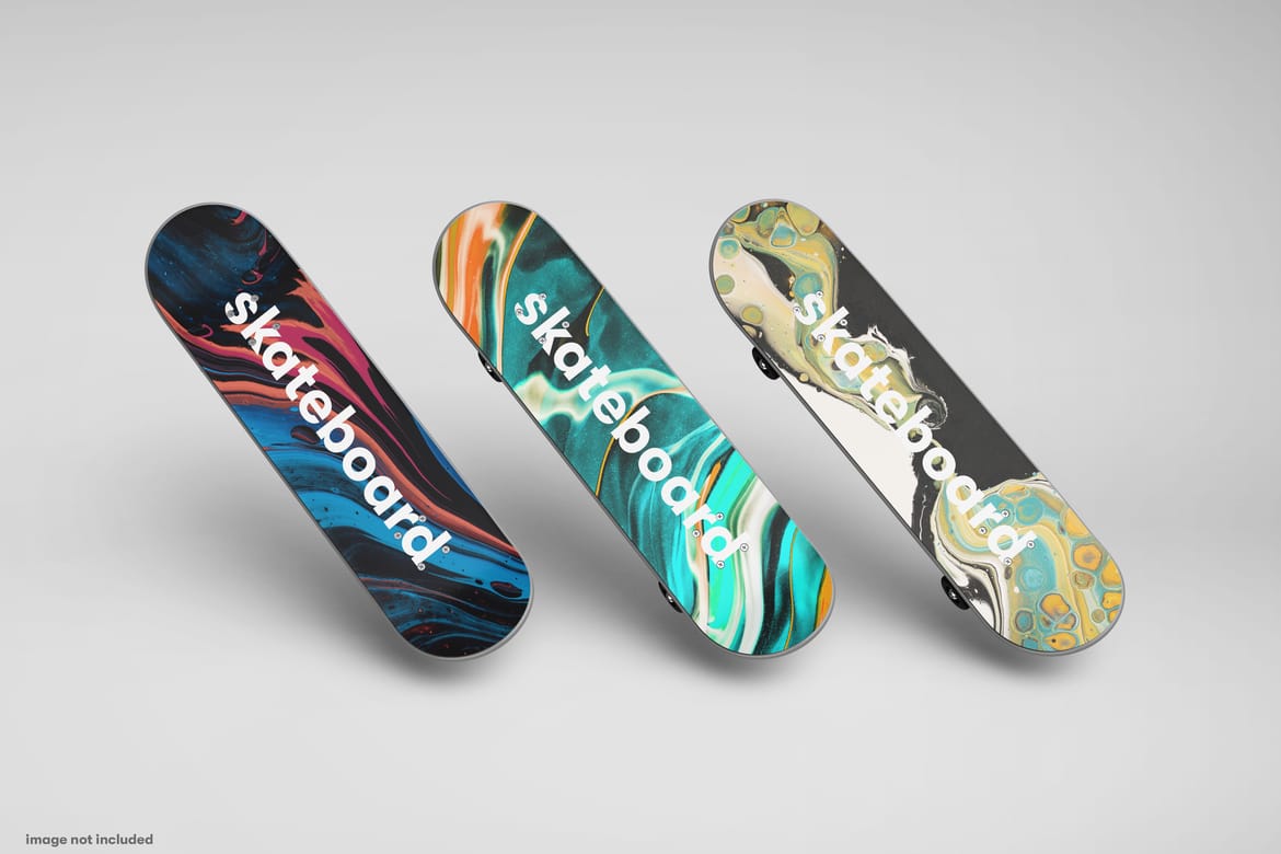 Realistic Skateboard Mockup